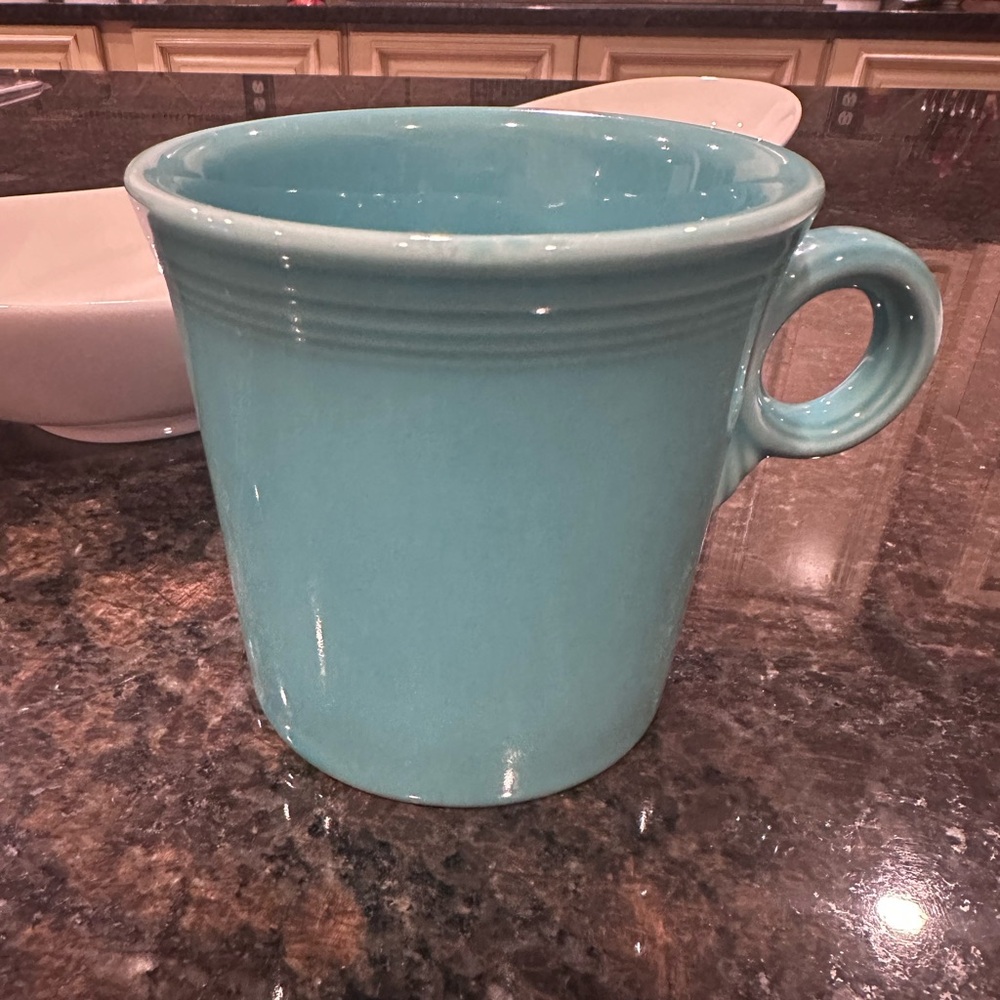 Fiesta Turquoise Ceramic Mug with Loop Handle